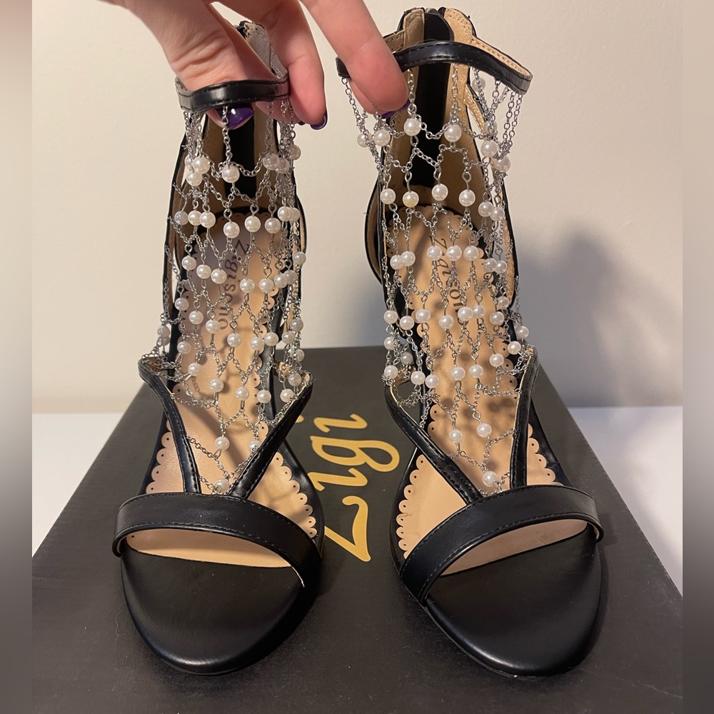 Zigi Soho High Heeled Sandals with Pearls in 7.5